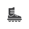 Inline skate icon vector, roller solid flat sign, pictogram isolated on white Royalty Free Stock Photo