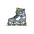 Inline skates line icon