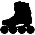 Inline skates, Roller Freeskate, Freestyle Slalom Rollerblad. realistic silhouette