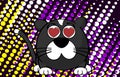 Inlove little ball cat cartoon background