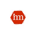 INM IN HEXAGON VECTOR. IM MONOGRAM. INM TYPOGRAPHY LOGO Royalty Free Stock Photo