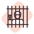 Inmate law, icon Royalty Free Stock Photo
