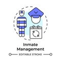Inmate management multi color concept icon Royalty Free Stock Photo