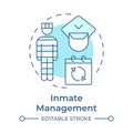 Inmate management soft blue concept icon Royalty Free Stock Photo