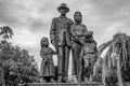 Inmigrant Family Statue in Centennial Park at Ybor City. Royalty Free Stock Photo