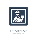 inmigration check point icon in trendy design style. inmigration check point icon isolated on white background. inmigration check