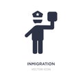 inmigration check point icon on white background. Simple element illustration from Maps and Flags concept