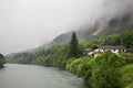 Inn river near Haiming. Austria Royalty Free Stock Photo