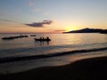 Orange sunset on the Island of Elba, Tuscany, Italy.