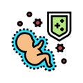 innate immunity color icon vector illustration Royalty Free Stock Photo