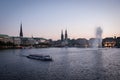 Inner Alster Lake or Binnenalster Royalty Free Stock Photo