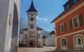 Inner City of Old Town Eisenerz, Stryria, Austria Royalty Free Stock Photo