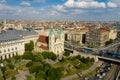 Inner City Parish Church aerial view in Budapest, Hungary, Europe Royalty Free Stock Photo