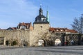 Inner city walls with the Frauentor in MÃÂ¼hlhausen