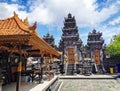 Inner court of the Batuan temple referred locally as Pura Puseh Batuan on Bali Island in Indonesia Royalty Free Stock Photo