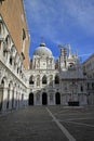 Inner court of Doge's Palace. VENICE, ITALY Royalty Free Stock Photo