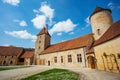 Internal court in Blandy-les-Tours medieval castle, France