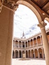 Inner courtyard and arcade of the Alcazar of Toledo, Spain Royalty Free Stock Photo