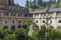 The inner courtyard of the Benedictine Monastery of San XuliÃÂ¡n, a landmark along the Camino de Santiago, Samos, Spain.