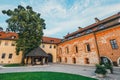 Inner courtyard in Benedictine monastery in Tyniec