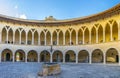 Inner courtyard of Castell de Bellver at Palma de Mallorca, Spain Royalty Free Stock Photo