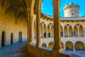 Inner courtyard of Castell de Bellver at Palma de Mallorca, Spain Royalty Free Stock Photo