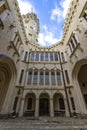 The inner courtyard Castle Hluboka. Hluboka nad Vltavou. Czech Republic Royalty Free Stock Photo