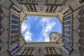 The inner courtyard Castle Hluboka. Hluboka nad Vltavou. Czech Republic Royalty Free Stock Photo