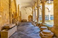 Inner courtyard of the cathedral of Viseu, Portugal Royalty Free Stock Photo