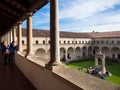 Inner courtyard of the cloister of the abbey of Carceri.