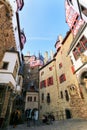 Inner courtyard of Eltz Castle in Rhineland-Palatinate, Germany