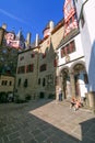 Inner courtyard of Eltz Castle in Rhineland-Palatinate, Germany