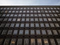 Inner courtyard facade of historical building Sprinkenhof Brick expressionist architecture Kontorhaus Hamburg Germany