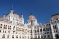 Inner courtyard of the famous building of the Hungarian Parliament, Budapest Royalty Free Stock Photo