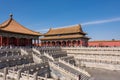 Inner courtyard of the famous Forbidden City in Beijing China Royalty Free Stock Photo