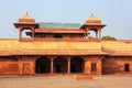 Inner courtyard of Jodh Bai Palace in Fatehpur Sikri, Uttar Pradesh, India Royalty Free Stock Photo