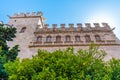 Inner courtyard of Lonja de la Seda, former silk exchange in Valencia, Spain Royalty Free Stock Photo