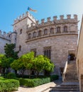 Inner courtyard of Lonja de la Seda, former silk exchange in Valencia, Spain Royalty Free Stock Photo