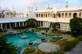 Inner courtyard of the luxury palace hotel in the middle of Lake Pichola