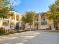 inner courtyard of the Madrasah Nadir Divan-begi: caravanserai that became a madrasah, part of the architectural complex located