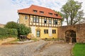 Inner courtyard with museum of Creuzburg Castle in Amt Creuzburg, Thuringia Royalty Free Stock Photo