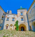 Inner courtyard of Olesko Castle, Ukraine Royalty Free Stock Photo