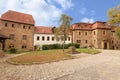Inner courtyard with the registry office of Burg Creuzburg in Amt Creuzburg, Thuringia Royalty Free Stock Photo