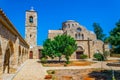 Inner courtyard of Saint Barnabas Monastery near Famagusta, Cyprus