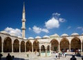 The inner courtyard of Sultan Ahmed Mosque (Blue Mosque), Istanbul Royalty Free Stock Photo