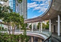 Inner courtyard of the typical living building in Tokyo, Japan