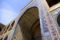 Inner courtyard of the UlugBek Madrasah in Samarkand, Uzbekistan Royalty Free Stock Photo