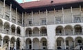 Inner Courtyard at Wawel Castle in Krakow, Poland Royalty Free Stock Photo