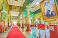 The inner gallery of Kyauktawgyi Buddha Temple in Mandalay, Myanmar