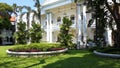 The inner garden of majapahit hotel in Surabaya